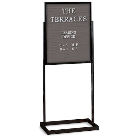 United Visual Products Sliding Door Indoor Enclosed Corkboard, 4 UV9025ACS4824-BLACK-FORBO